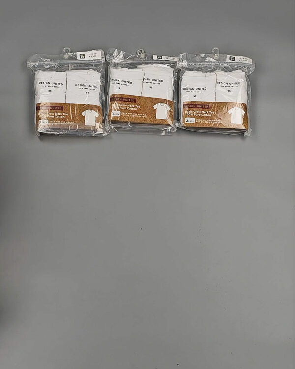 Фотография  256 - Футболка белая муж Корея 085#5 кг оптом в Анадыри и Чукотском АО